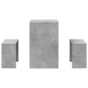 Esstisch Set mit Bank, Betongrau