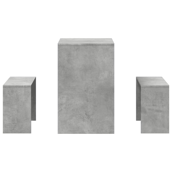 Esstisch Set mit Bank, Betongrau