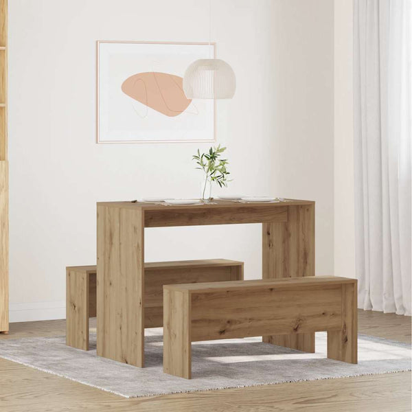 Esstisch mit Bank Set Artisan-Eiche