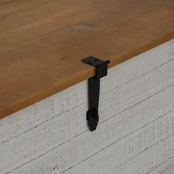 Truhe HALDEN Weiß Kiefer Massivholz 91 cm