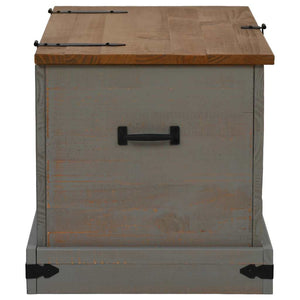 Graue Kiefernholz Truhe HALDEN 91x48x47 cm