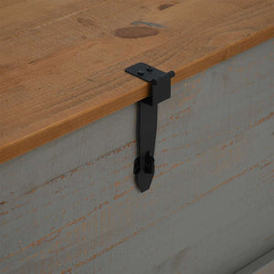 Graue Kiefernholz Truhe HALDEN 91x48x47 cm