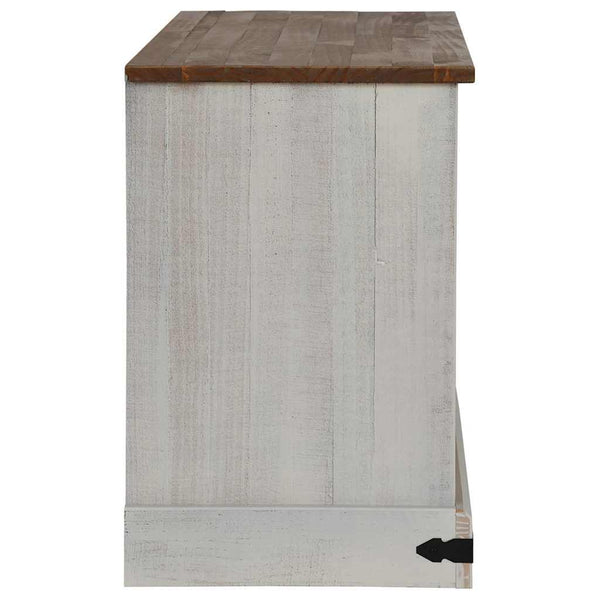 TV-Schrank HALDEN Weiß Massivholz 110 cm