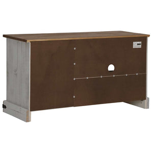 TV-Schrank HALDEN Weiß Massivholz 110 cm