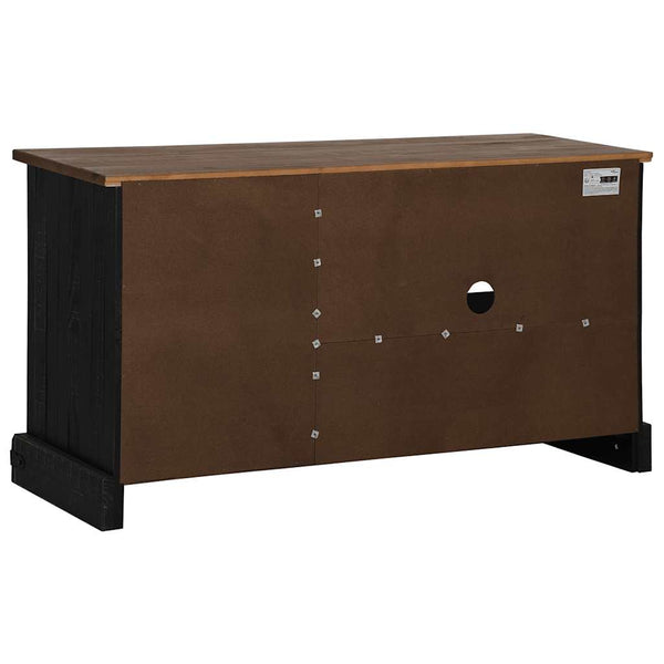 Schwarzer TV-Schrank HALDEN Massivholz 110cm