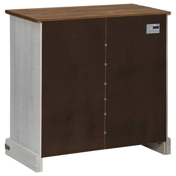 Weißes Sideboard HALDEN mit Schiebetür 80 cm