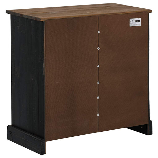 Schwarzes Sideboard HALDEN Massivholz 80x80 cm