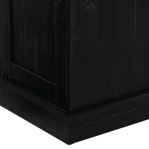 Schwarzes Sideboard HALDEN Massivholz 80x80 cm