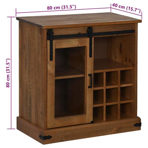 HALDEN Sideboard mit Schiebetür, Massivholz