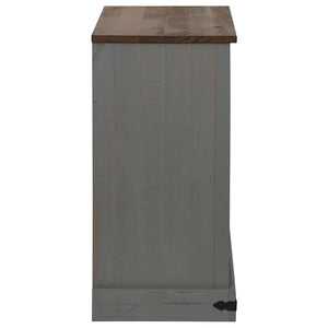 Graues Sideboard HALDEN mit Schiebetür, 80 cm