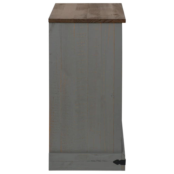 Graues Sideboard HALDEN mit Schiebetür, 80 cm