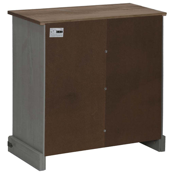 Graues Sideboard HALDEN mit Schiebetür, 80 cm