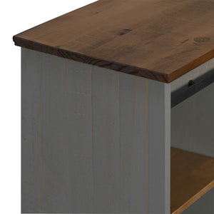 Graues Sideboard HALDEN mit Schiebetür, 80 cm