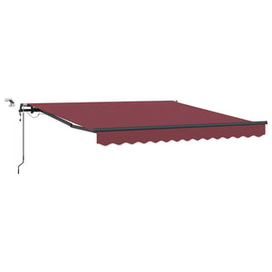 Automatische Weinrote LED Markise 300x250 cm