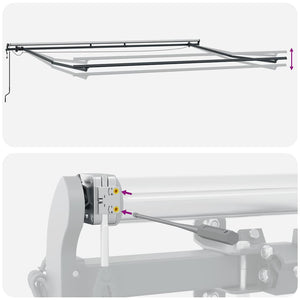 Automatische Weinrote LED Markise 300x250 cm
