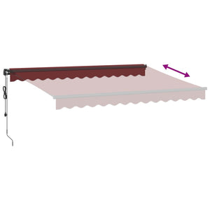 Automatische Weinrote LED-Markise 350x250 cm