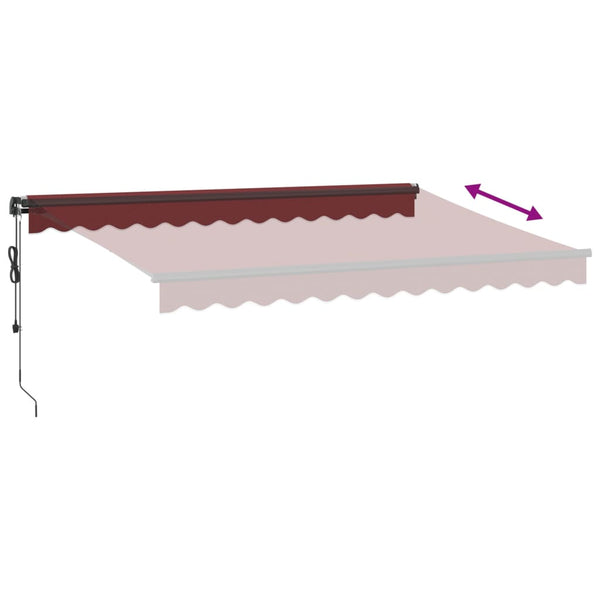 Automatische Weinrote LED-Markise 350x250 cm