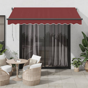 Automatische Weinrote LED-Markise 350x250 cm
