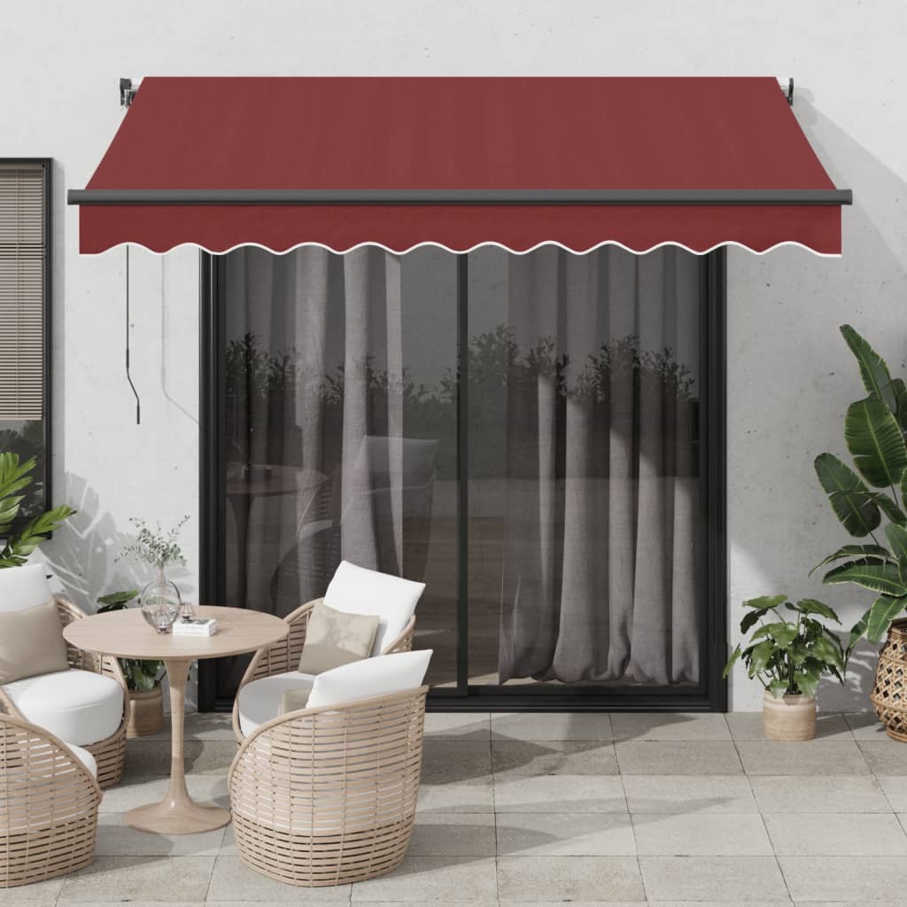 Automatische Weinrote LED-Markise 350x250 cm