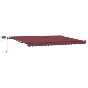 Manuelle Weinrote LED Markise 400x300 cm