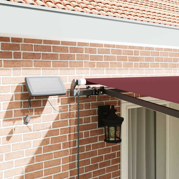 Manuelle Weinrote LED Markise 400x300 cm