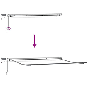 Manuelle Weinrote LED Markise 400x300 cm