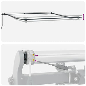 Automatische Weinrote LED Markise 400x300 cm
