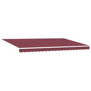 Manuelle LED-Markise Weinrot 500x300 cm