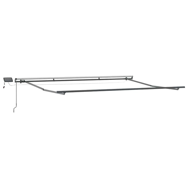 Manuelle LED-Markise Weinrot 500x300 cm