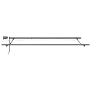 Manuelle LED-Markise Weinrot 500x300 cm