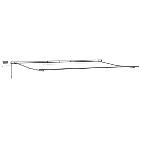 Weinrote LED-Markise, manuell, 600x300 cm