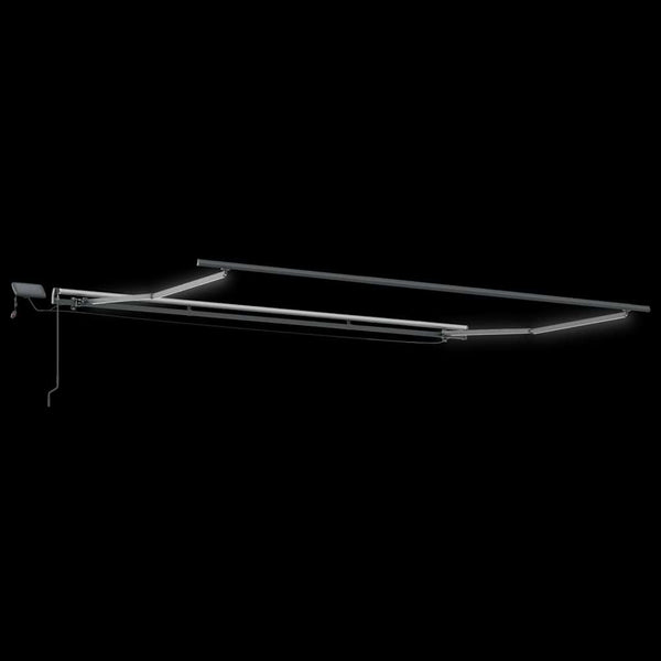 Weinrote LED-Markise, manuell, 600x300 cm