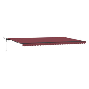 Automatische Weinrote LED Markise 600x300 cm