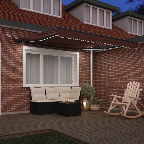 Automatische LED Markise Braun 300x250 cm