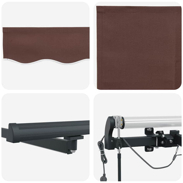 Automatische LED Markise Braun 300x250 cm