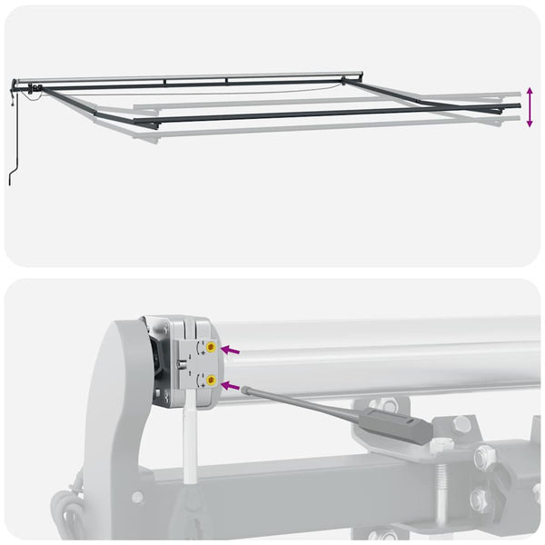 Automatische LED Markise Braun 300x250 cm