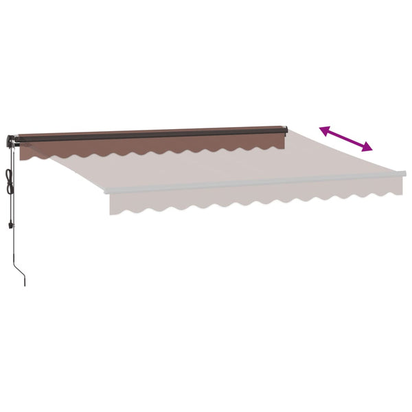 Automatische LED Markise Braun 350x250 cm