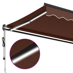 Automatische LED Markise Braun 350x250 cm