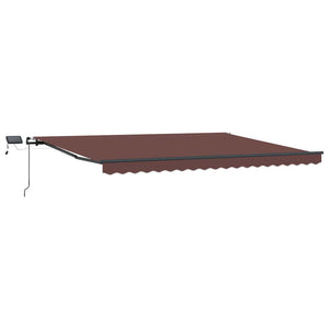 Manuelle LED Markise Braun 400x300 cm
