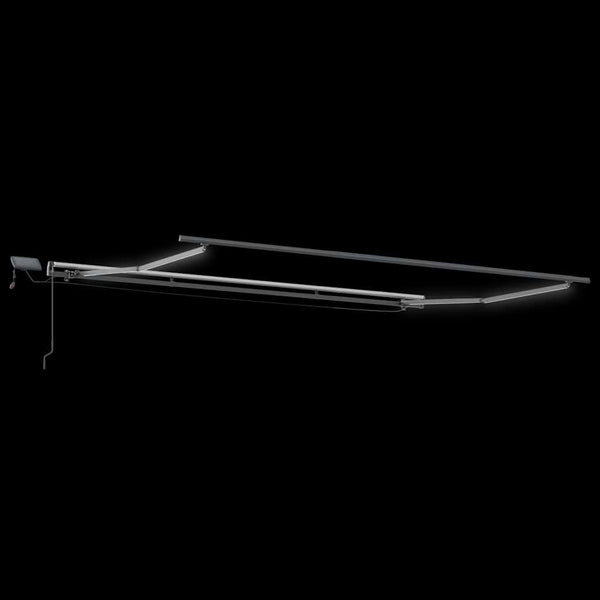 Manuelle LED Markise Braun 400x300 cm