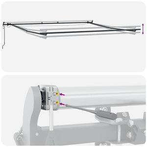 Automatische LED Markise Braun 400x300 cm