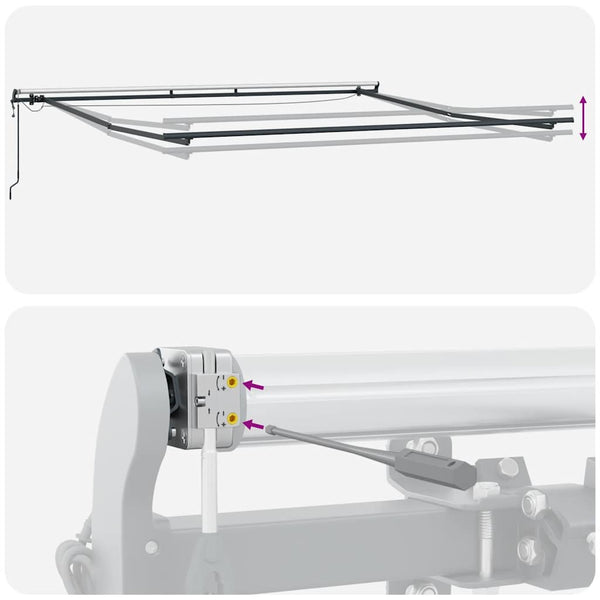 Automatische LED Markise Braun 400x300 cm