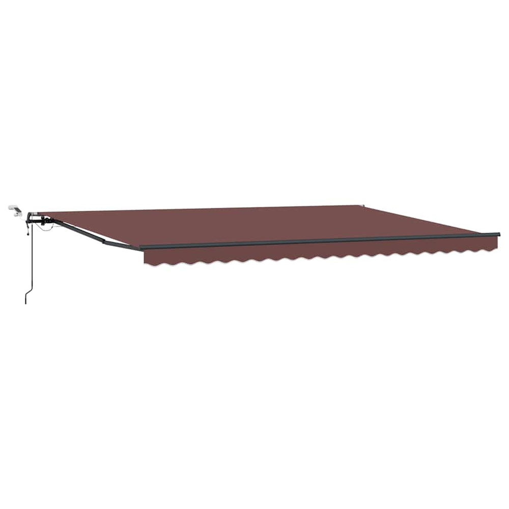 Automatische Markise mit LED Braun 500x300 cm