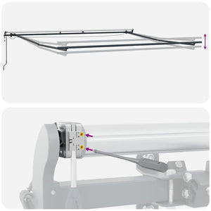Automatische Markise mit LED Braun 500x300 cm