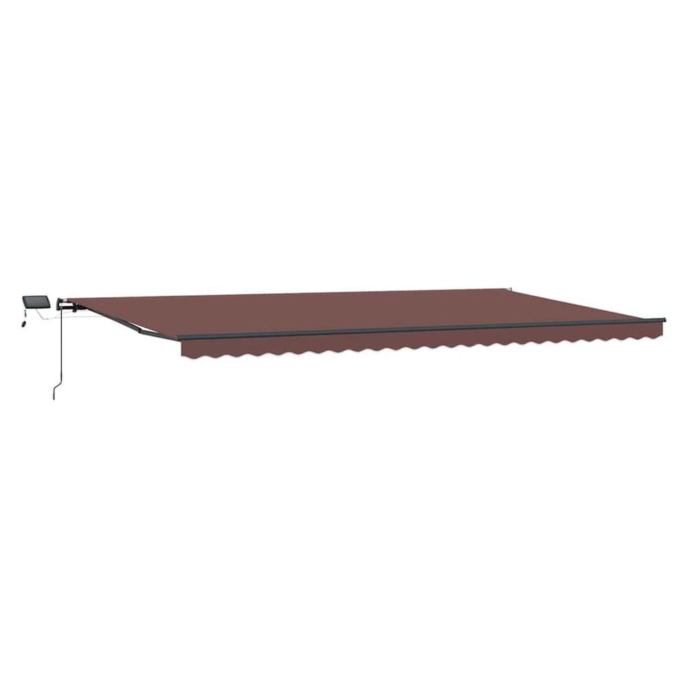 Store banne manuel vidaXL avec LED Marron 600x300 cm