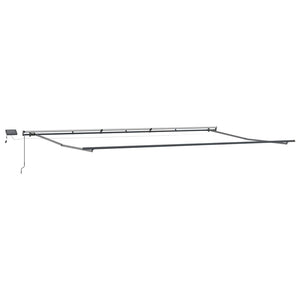 Manuelle LED Markise Braun 600x300 cm