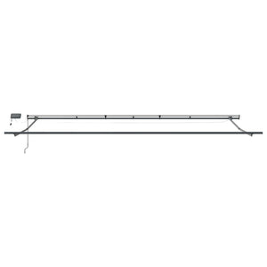 Manuelle LED Markise Braun 600x300 cm