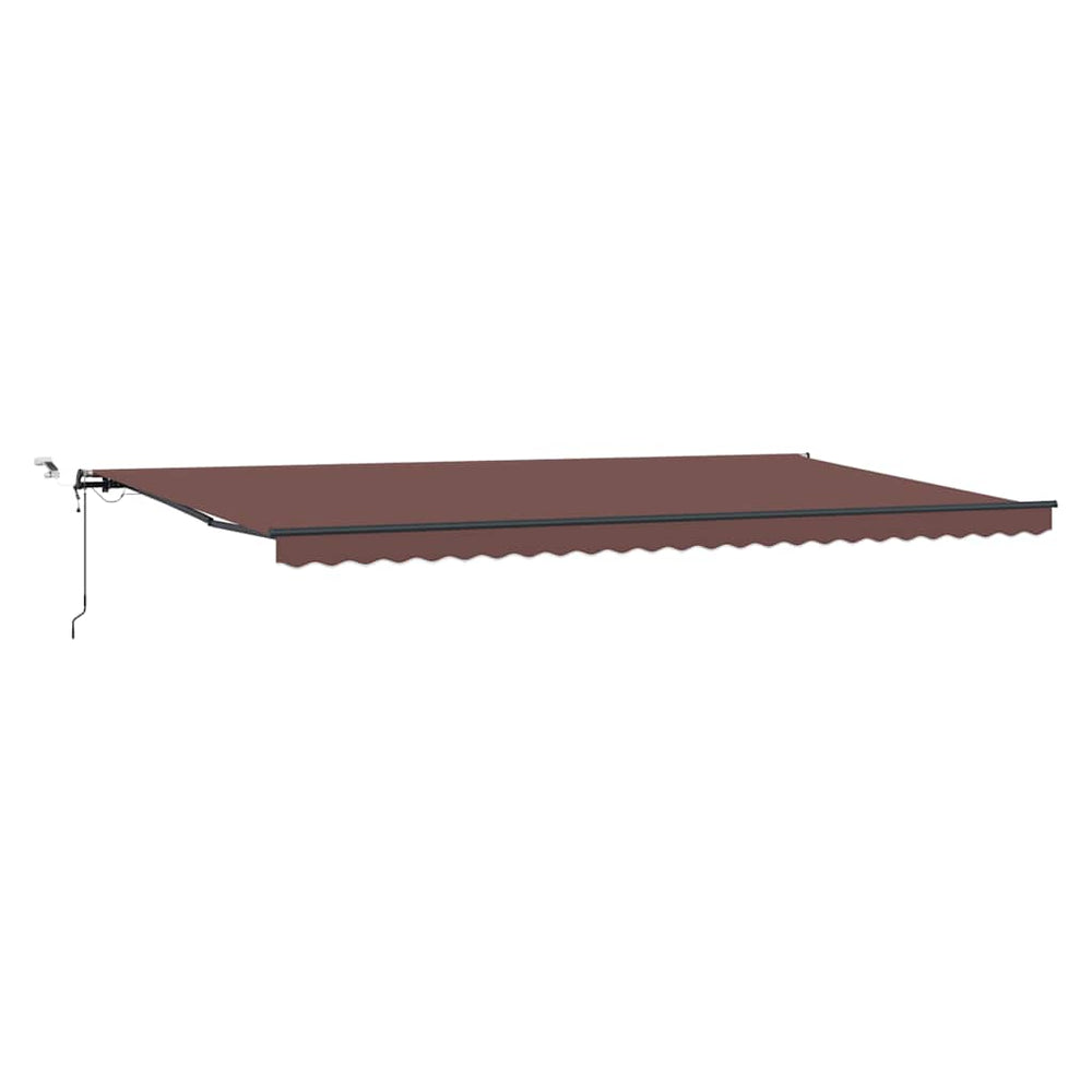 vidaXL Auvent banne motorisé avec LED Marron 600x300 cm