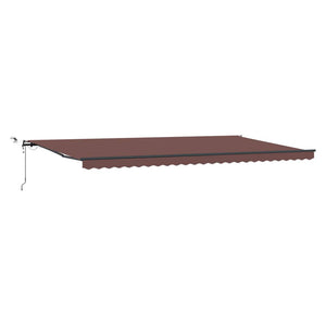 Automatische LED Markise Braun 600x300 cm