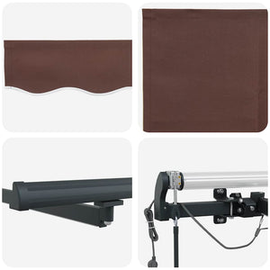 Automatische LED Markise Braun 600x300 cm